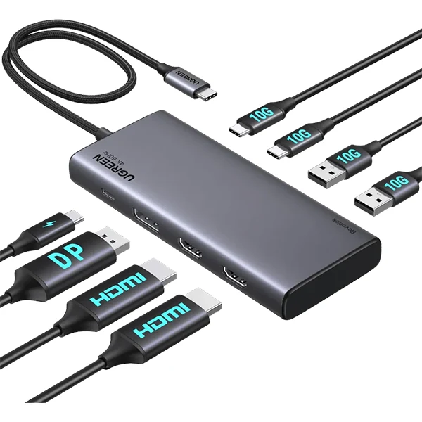 Ugreen Station d'accueil USB-C 8 en 1 (HDMI*2 + DP)(35625)