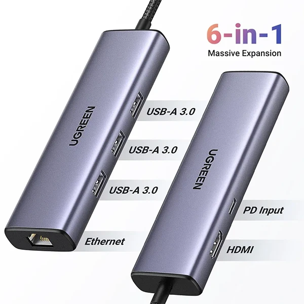 Ugreen Hub USB-C 6 en 1 (15598)