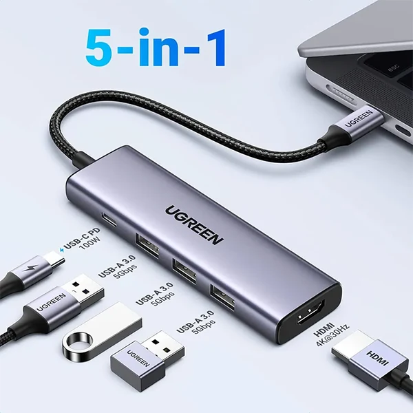 Ugreen HUB USB-C 5 en 1 (15596)
