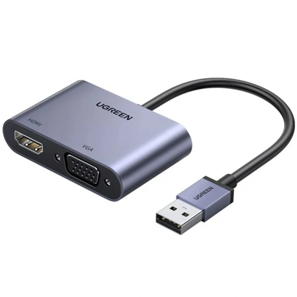Ugreen Convertisseur USB-A 3.0 Mâle vers HDMI / VGA (20518)