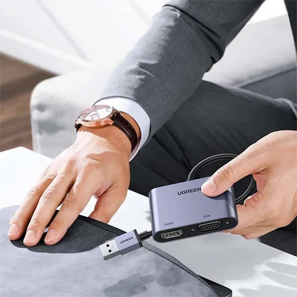 Ugreen Convertisseur USB-A 3.0 Mâle vers HDMI / VGA (20518)