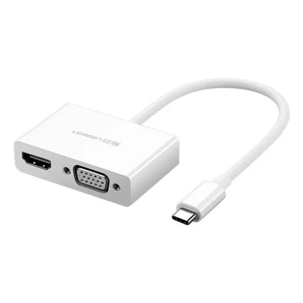 Ugreen Convertisseur USB-C to HDMI+VGA Blanc (30843)