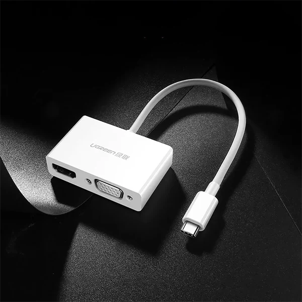 Ugreen Convertisseur USB-C to HDMI+VGA Blanc (30843)