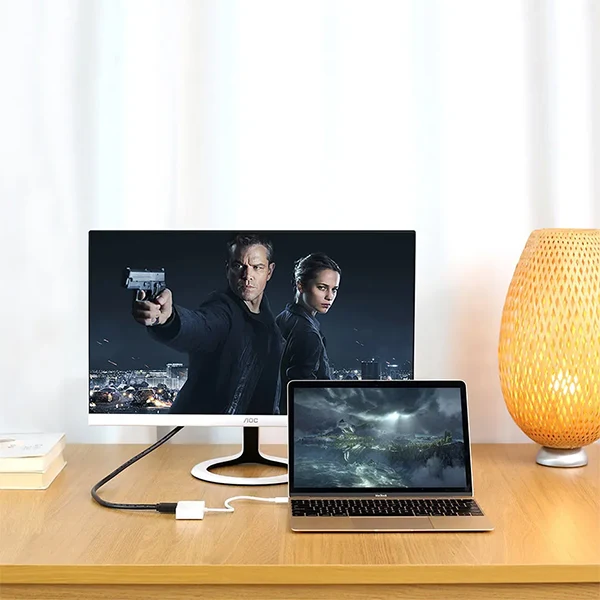 Ugreen Convertisseur USB-C to HDMI+VGA Blanc (30843)