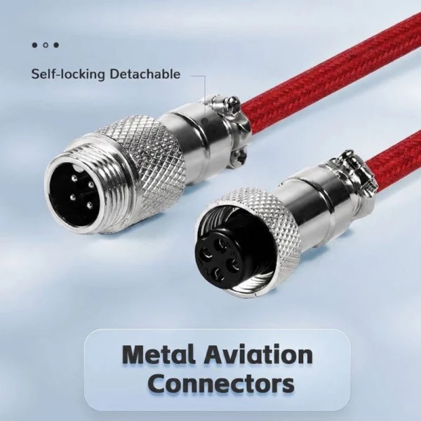 ATTACK SHARK C01 Pro Câble spiralé USB C (Red)