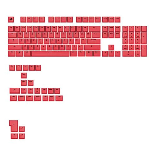 Set de Keycaps Glorious GPBT Basics - Revive Red (131 piezas)