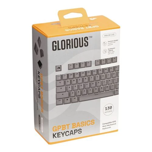 Set de Keycaps Glorious GPBT Basics - Armor Gray (131 piezas)