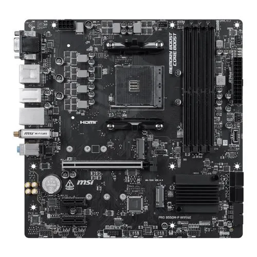 Tarjeta Madre MSI PRO B550M-P WIFI6E AMD AM4 B550 microATX