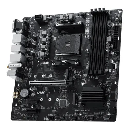 Tarjeta Madre MSI PRO B550M-P WIFI6E AMD AM4 B550 microATX