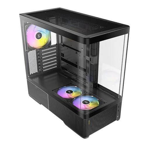 Case Antec C6 Curve ARGB Tempered Glass ATX Mid-Tower Computer Case Negro