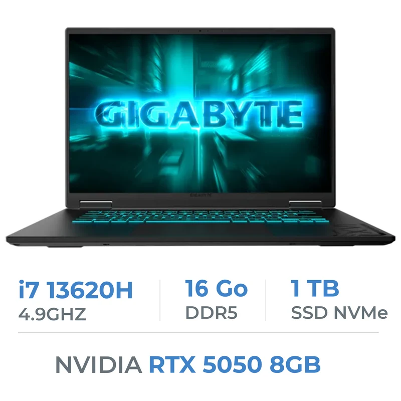 Gigabyte GAMING A16 CTHI3ES894SD i7-13620H/16GB DDR5/1TB SSD/RTX5050 8GB/16" IPS 165 Hz
