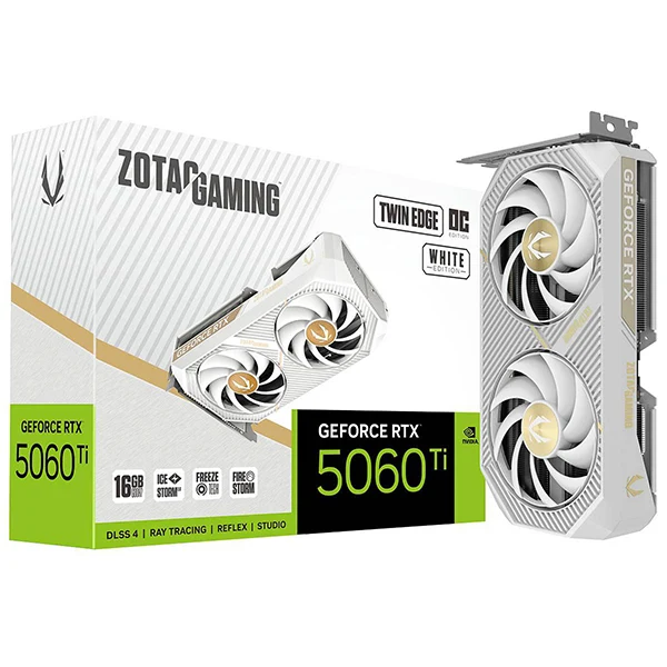 ZOTAC GAMING GeForce RTX 5060 Ti 16GB OC Twin Edge White