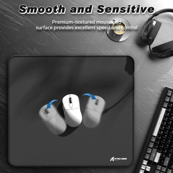 ATTACK SHARK CM02 Gaming Mouse Pad (Black)