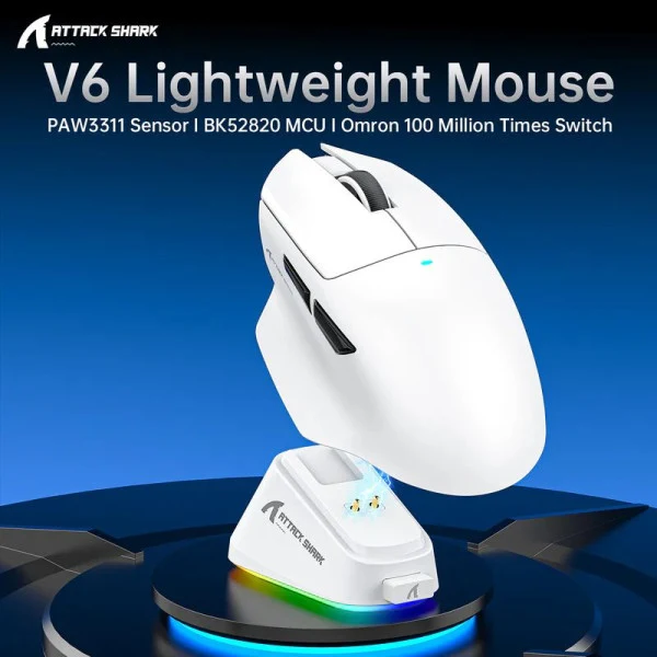 Attack shark V6 (White)