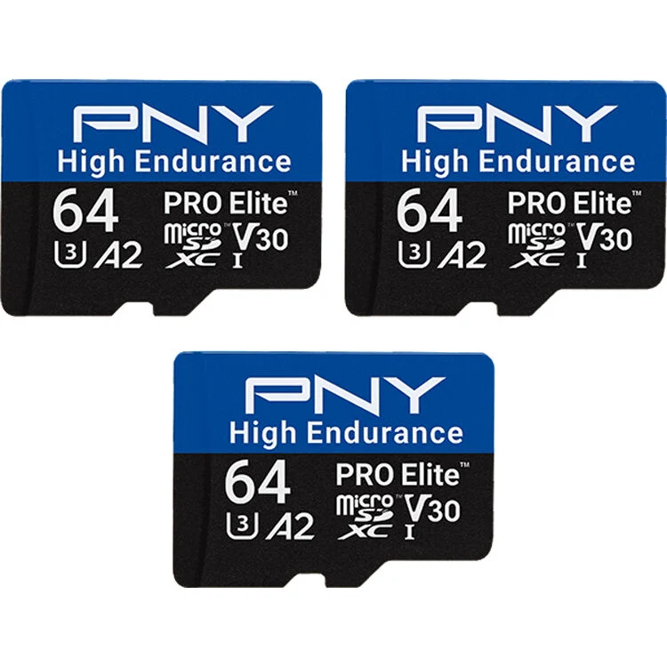 Tarjeta PNY 64GB PRO Elite High Endurance microSDXC con SD Adapter ()