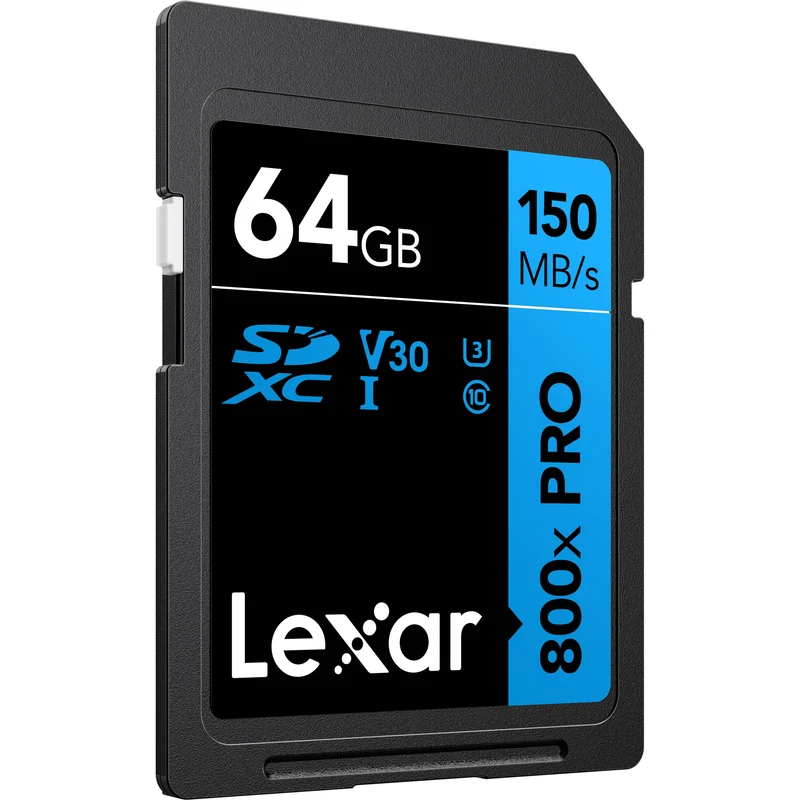 Tarjeta Lexar 64GB High-Performance 800x PRO UHS-I SDXC (BLUE Series, (pack de 2))