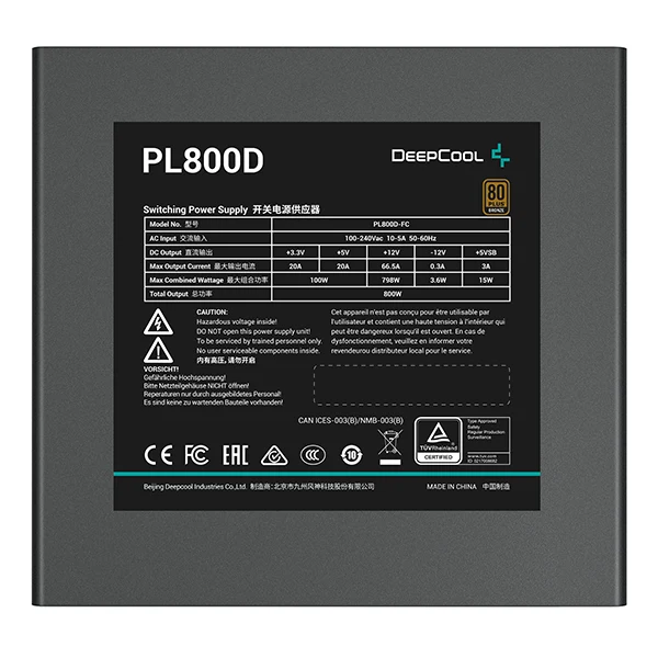 DeepCool PL800D 80PLUS BRONZE 800W