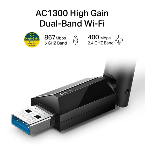 TP-LINK Adaptateur WiFi bi-bande AC1300 USB