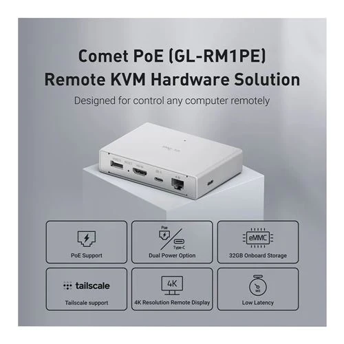 KVM Remoto PoE GL.iNet Comet PoE (GL-RM1PE) 32GB
