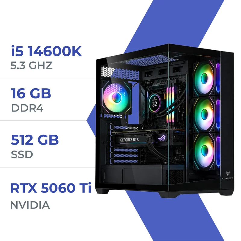 PC Gamer Techspace i5 14600K/512GB SSD/16GB/RTX 5060 Ti 8GB