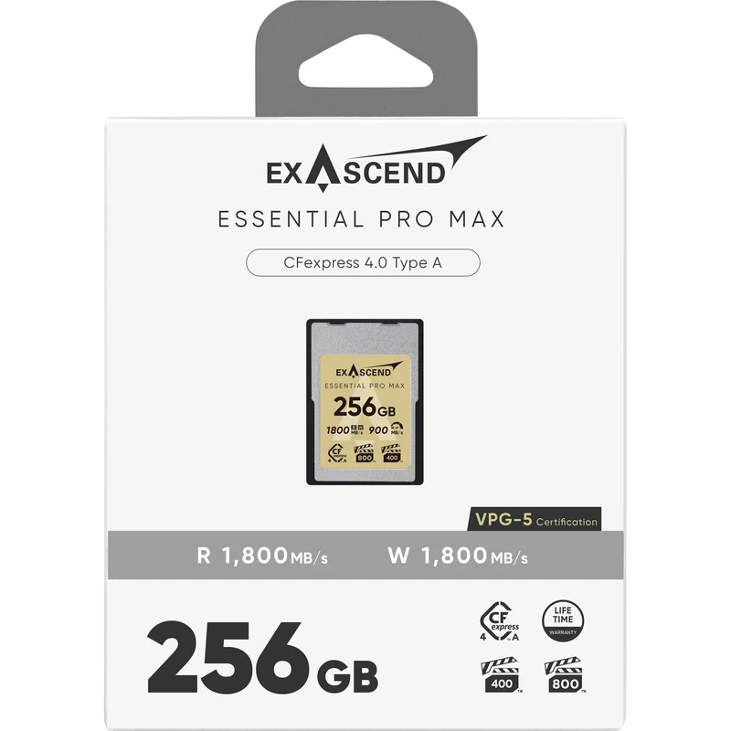 Tarjeta Exascend 256GB Essential Pro Max CFexpress 4.0 Type A