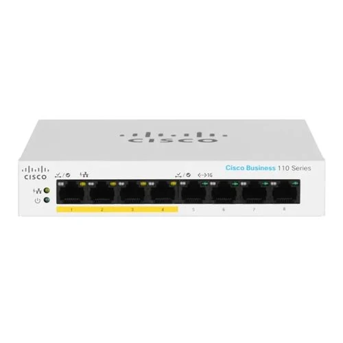Switch Cisco Business CBS110 8 Puertos Gigabit con PoE