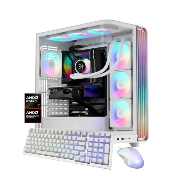 Pc Gaming iBUYPOWER Trace AMD Ryzen 7 9800X3D (5.2 GHz) - 32 GB DDR5 RGB - 2 TB SSD - AMD Radeon RX 9070 XT 16GB GDDR6 - 750 W - Win 11 Home - White