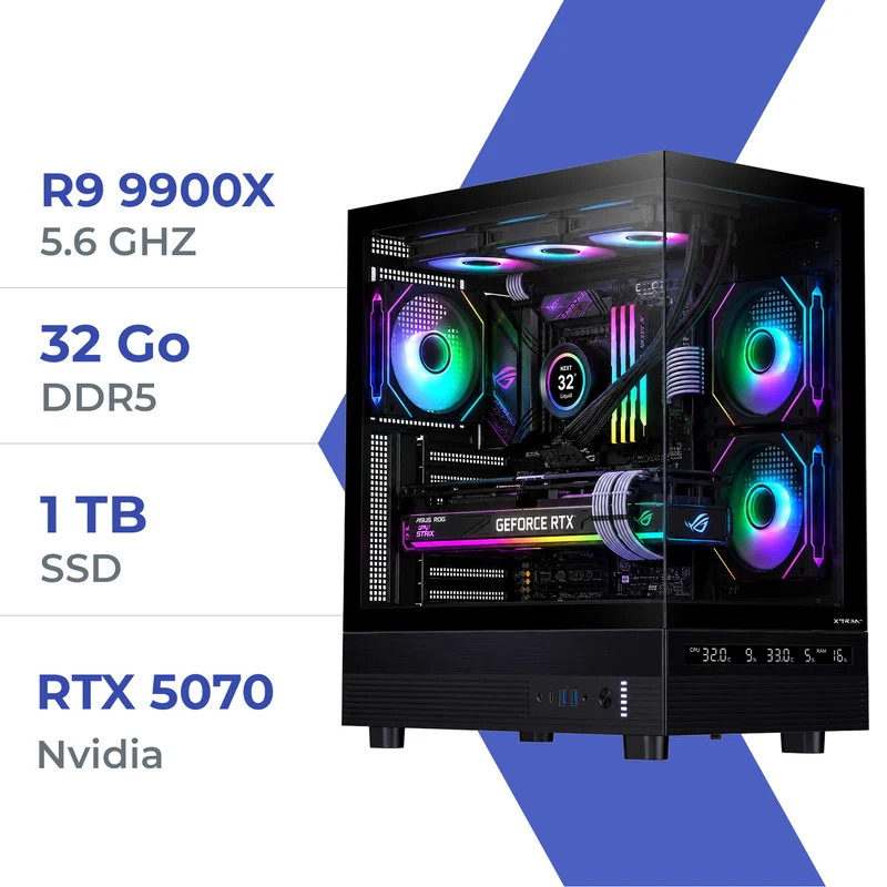PC Gamer Techspace R9 9900X /1TB SSD/32GB/RTX 5070