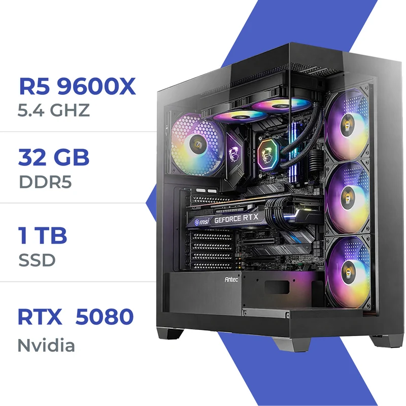 PC Gamer Techspace R5 9600X/1TB SSD/32GB/RTX 5080