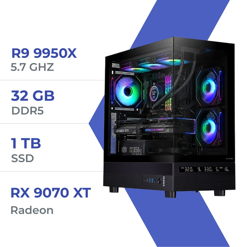 PC Gamer Techspace Ryzen 9 9950X/1TB SSD/32GB/RX 9070 XT