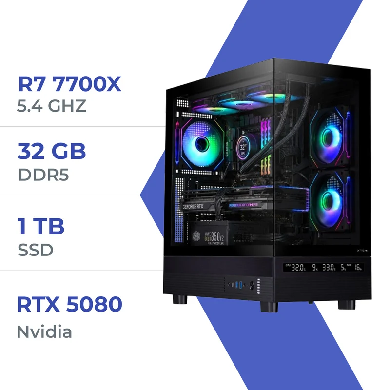 PC Gamer Techspace R7 7700X/1TB SSD/32GB/RTX 5080