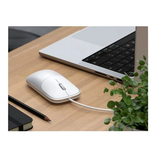 Mouse Satechi Slim LX Cableado USB-C Plateado