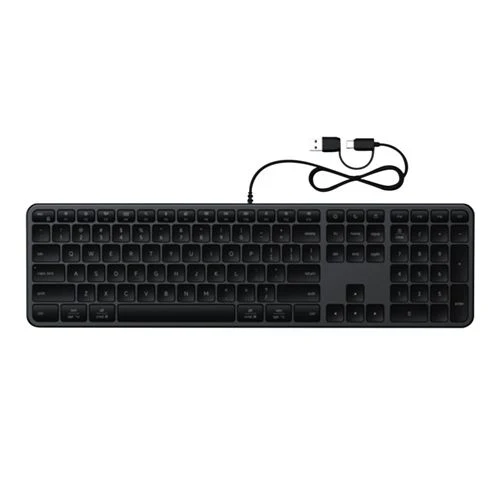 Teclado Satechi Slim LX3 Cableado USB-C Full Size Negro