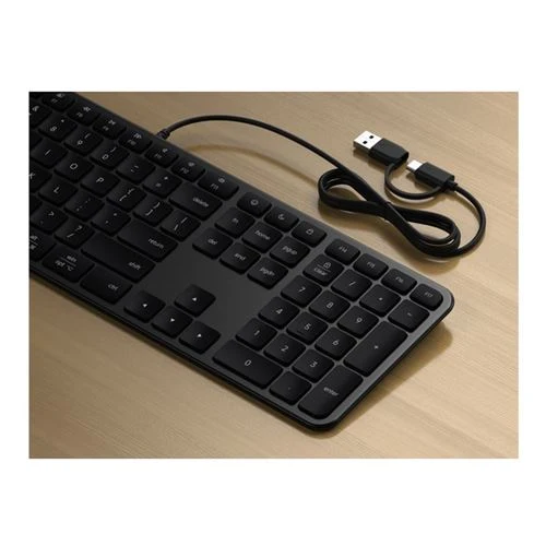 Teclado Satechi Slim LX3 Cableado USB-C Full Size Negro