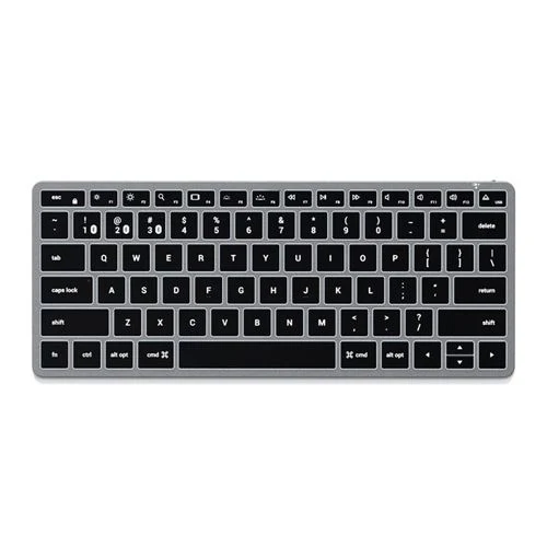 Teclado Satechi Slim X1 Bluetooth Retroiluminado Compacto Gris Espacial
