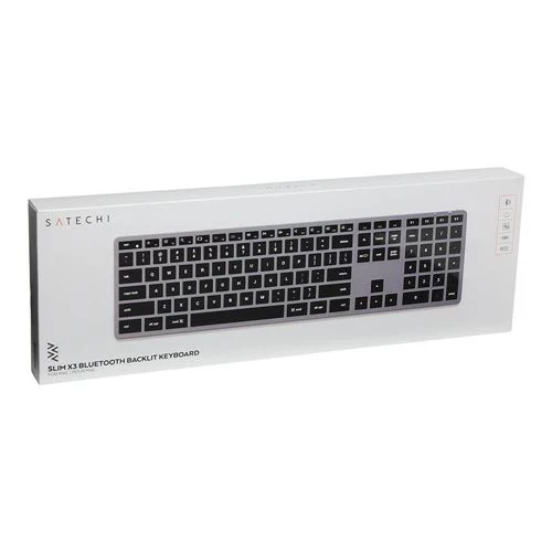 Teclado Satechi Slim X3 Bluetooth Retroiluminado con Numpad Gris Espacial