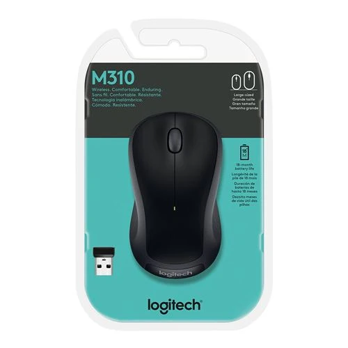 Mouse Logitech M310 Inalámbrico Negro