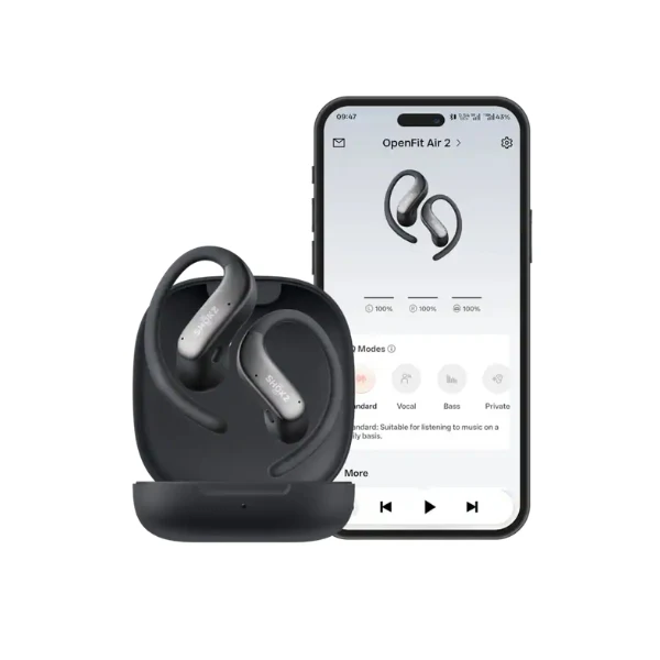 Audífonos Shokz OpenFit Air 2 True Wireless Bluetooth Open-Ear - Negro