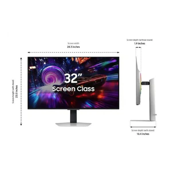 Monitor Samsung Odyssey OLED G8 G81SF LS32FG810SNXZA - 32" 4K UHD - (3840 x 2160) OLED - 240 Hz - Silver