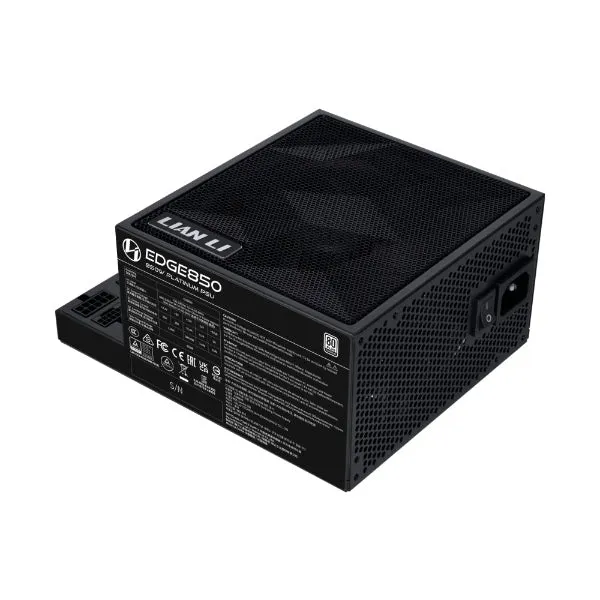 Fuente de Poder Lian Li EDGE 1000W Gaming ATX 3.1 - 80 Plus Platinum - Full Modular - PCIe 5.1 - Diseño L - Negro