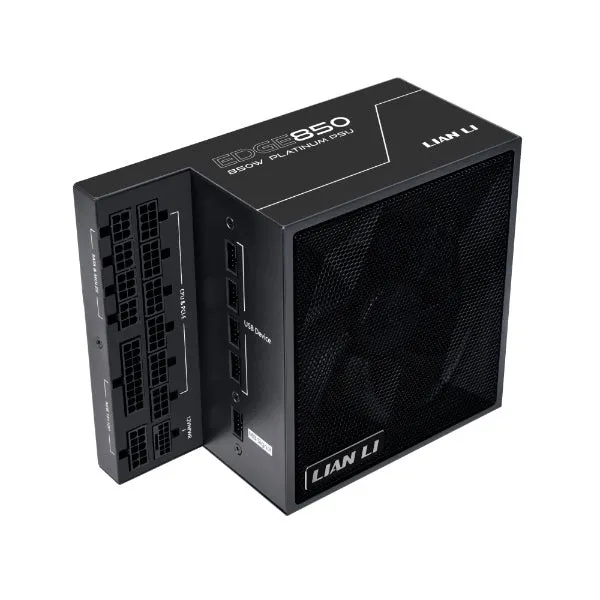 Fuente de Poder Lian Li EDGE 1000W Gaming ATX 3.1 - 80 Plus Platinum - Full Modular - PCIe 5.1 - Diseño L - Negro