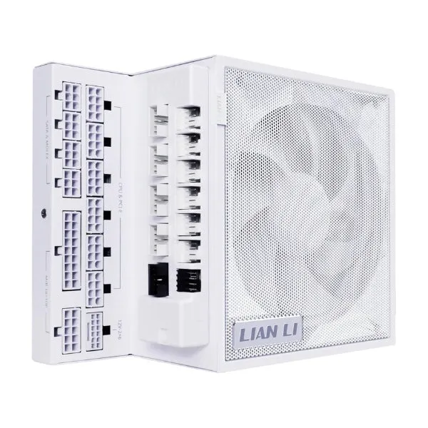 Fuente de Poder Lian Li Edge 1000W Gaming - ATX 3.1 - 80 Plus Gold - Full Modular - 12V-2x6 - Blanco