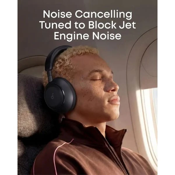 Audífonos Anker Soundcore Space 2 Inalámbricos Bluetooth con Cancelación Adaptativa de Ruido y 70 Horas de Batería - Negro