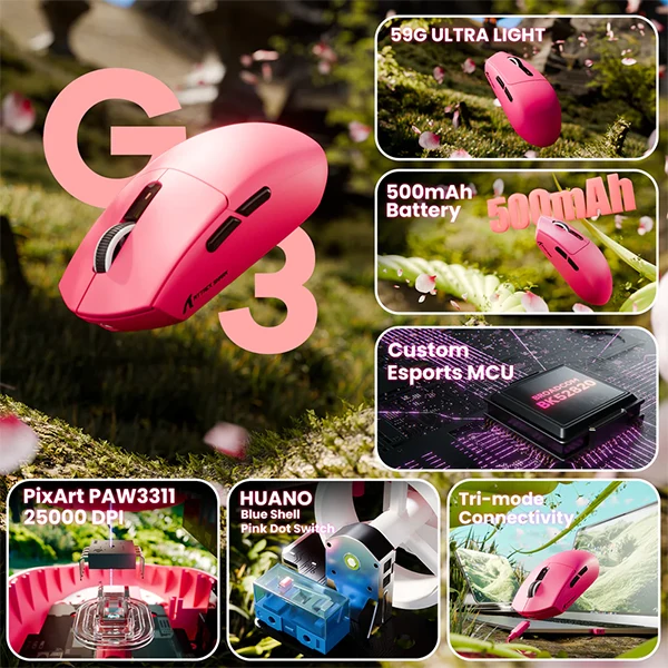 ATTACK SHARK G3 (Berry Red)