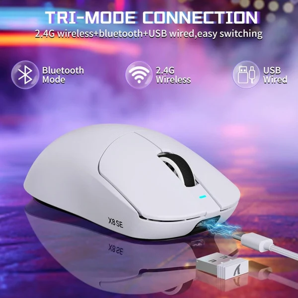 ATTACK SHARK X8SE (White)