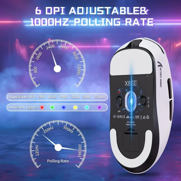 ATTACK SHARK X8SE (White)