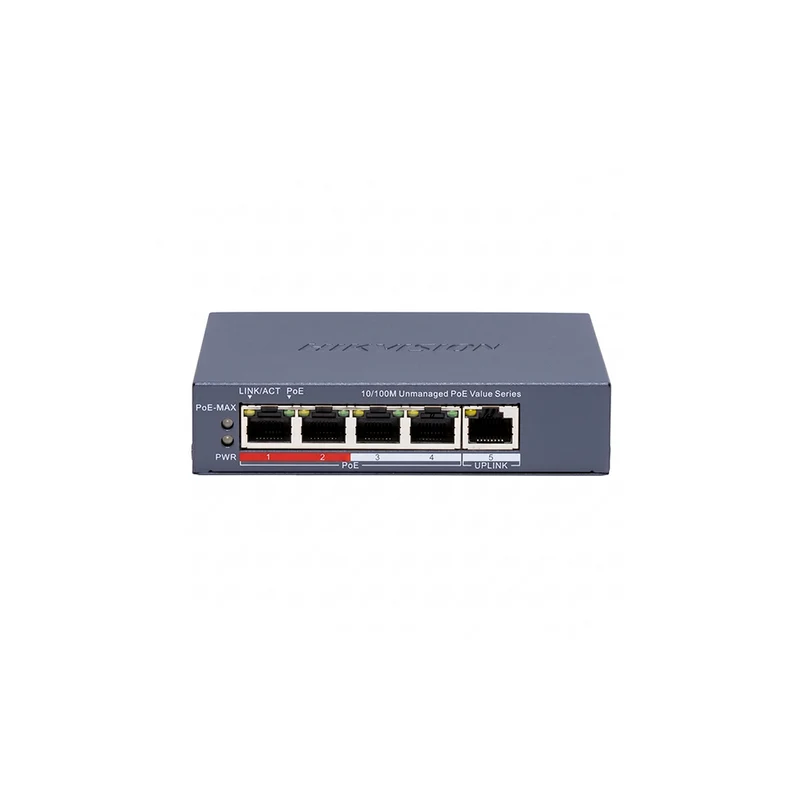 Switch Hikvision DS-3E0105P-E/M(C) 4 Puertos PoE+