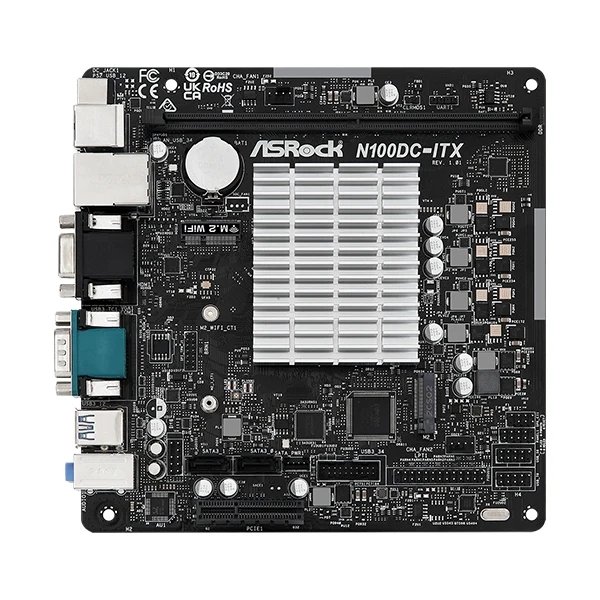 Tarjeta Madre ASRock N100DC-ITX - Mini ITX - Intel N100 Quad Core - DDR4 - M.2 - HDMI - D-Sub