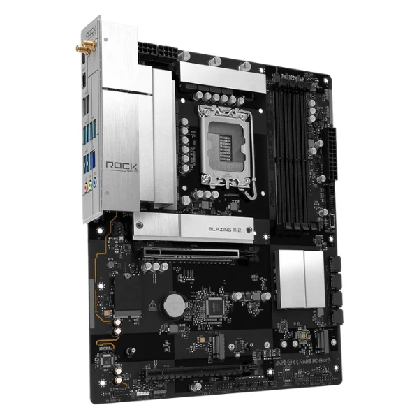 Tarjeta Madre ASRock B860 Rock WiFi - ATX - Socket LGA1851 - DDR5 - PCIe 5.0 - 3x M.2 - WiFi 7 - HDMI