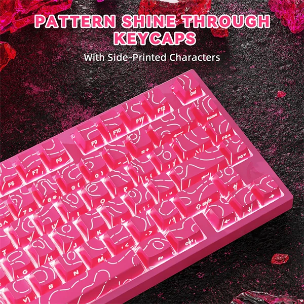 ATTACK SHARK R82 HE Rapid Trigger Magnetic Switch (Pink Contours)